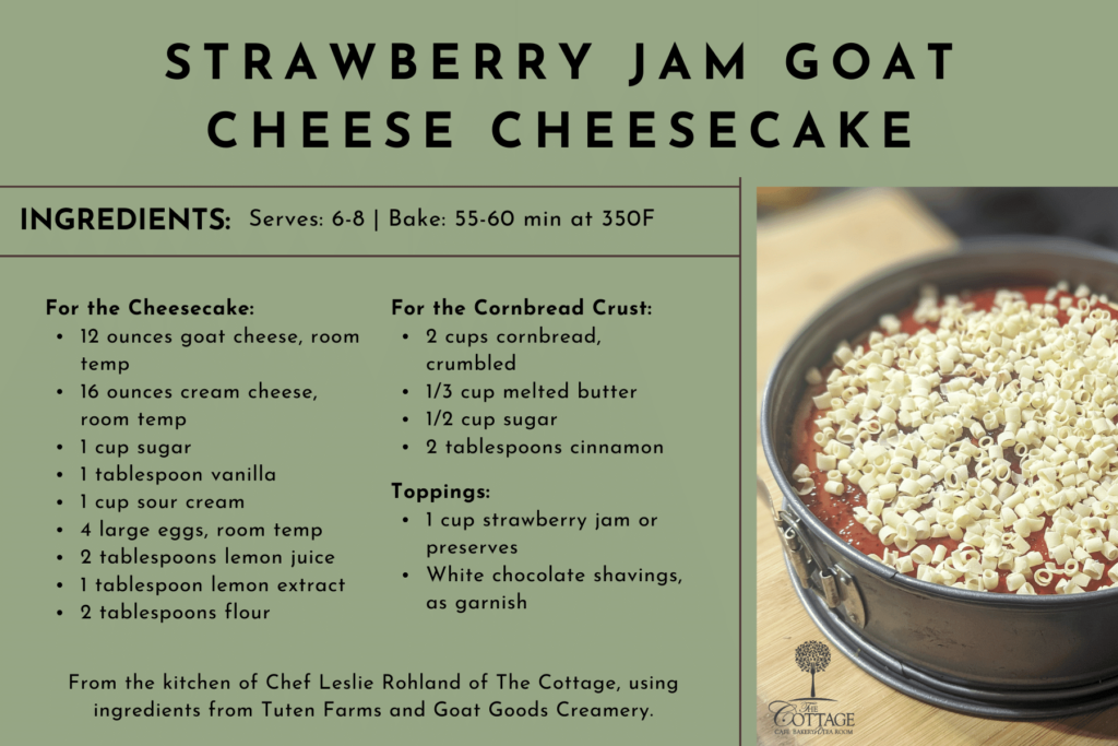 Strawberry Jam Goat Cheese Cheesecake